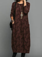 Sabina Boutique Printed Dress Elevated Occasion Wear