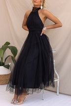 French fairy, ethereal chiffon patchwork detail suspender long dress
