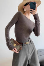 Seamless Ripple Stitch Knit Top