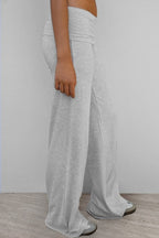Solid Wing Sequin Embroidered Casual Pants