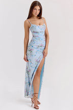 Lace Floral Maxi Slip Dress