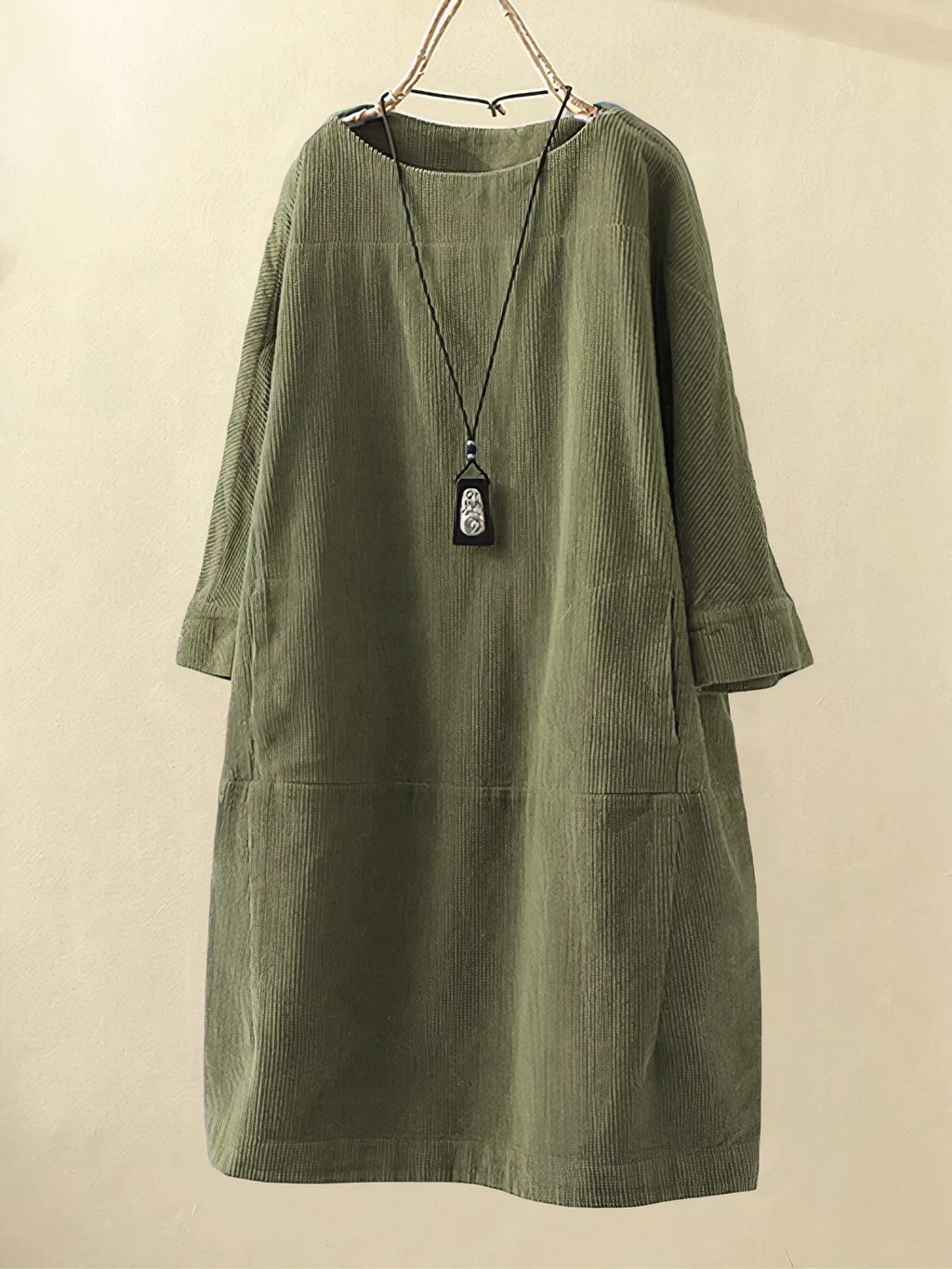 Brenda Aesthetic Corduroy Dress Statement Occasion Edit