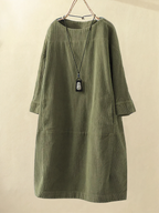 Brenda Aesthetic Corduroy Dress Statement Occasion Edit