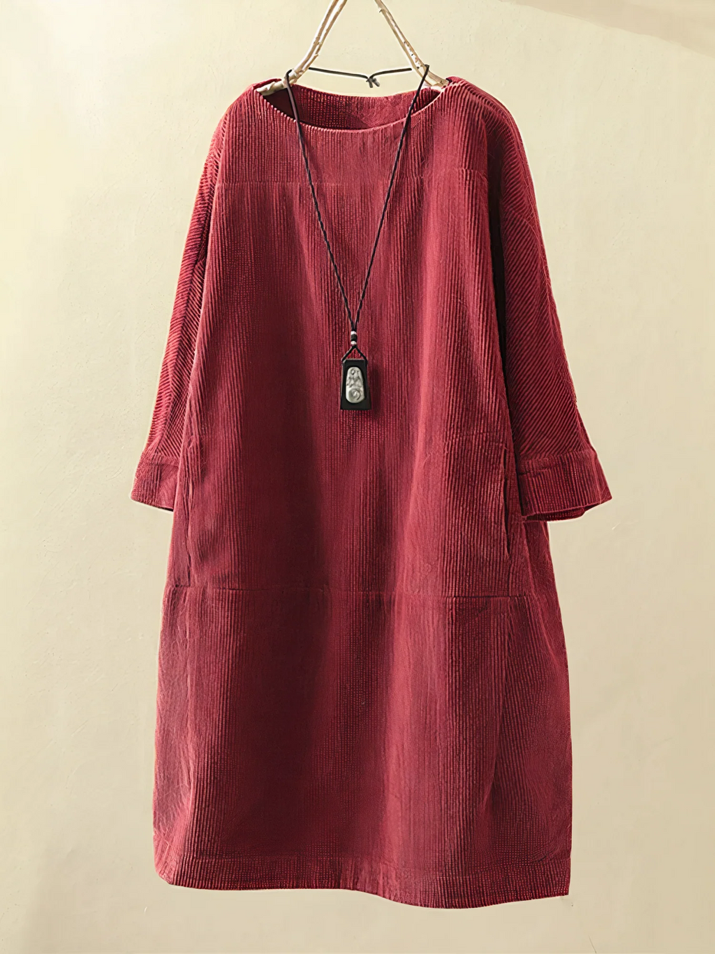 Brenda Aesthetic Corduroy Dress Statement Occasion Edit
