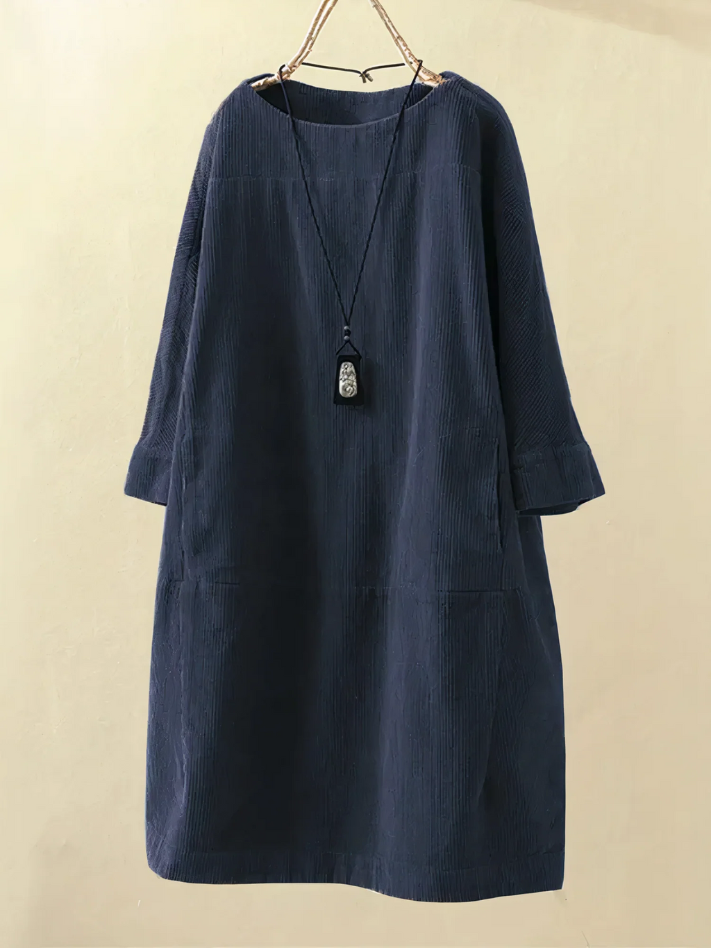 Megan Exclusive Corduroy Dress Chic Silhouette Collection