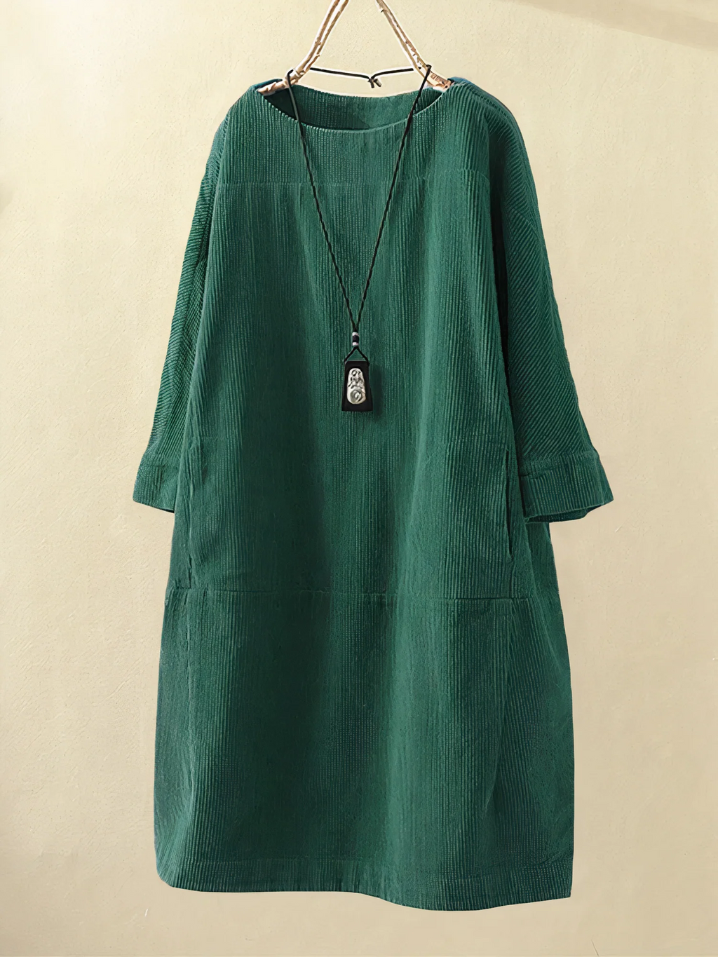 Brenda Aesthetic Corduroy Dress Statement Occasion Edit