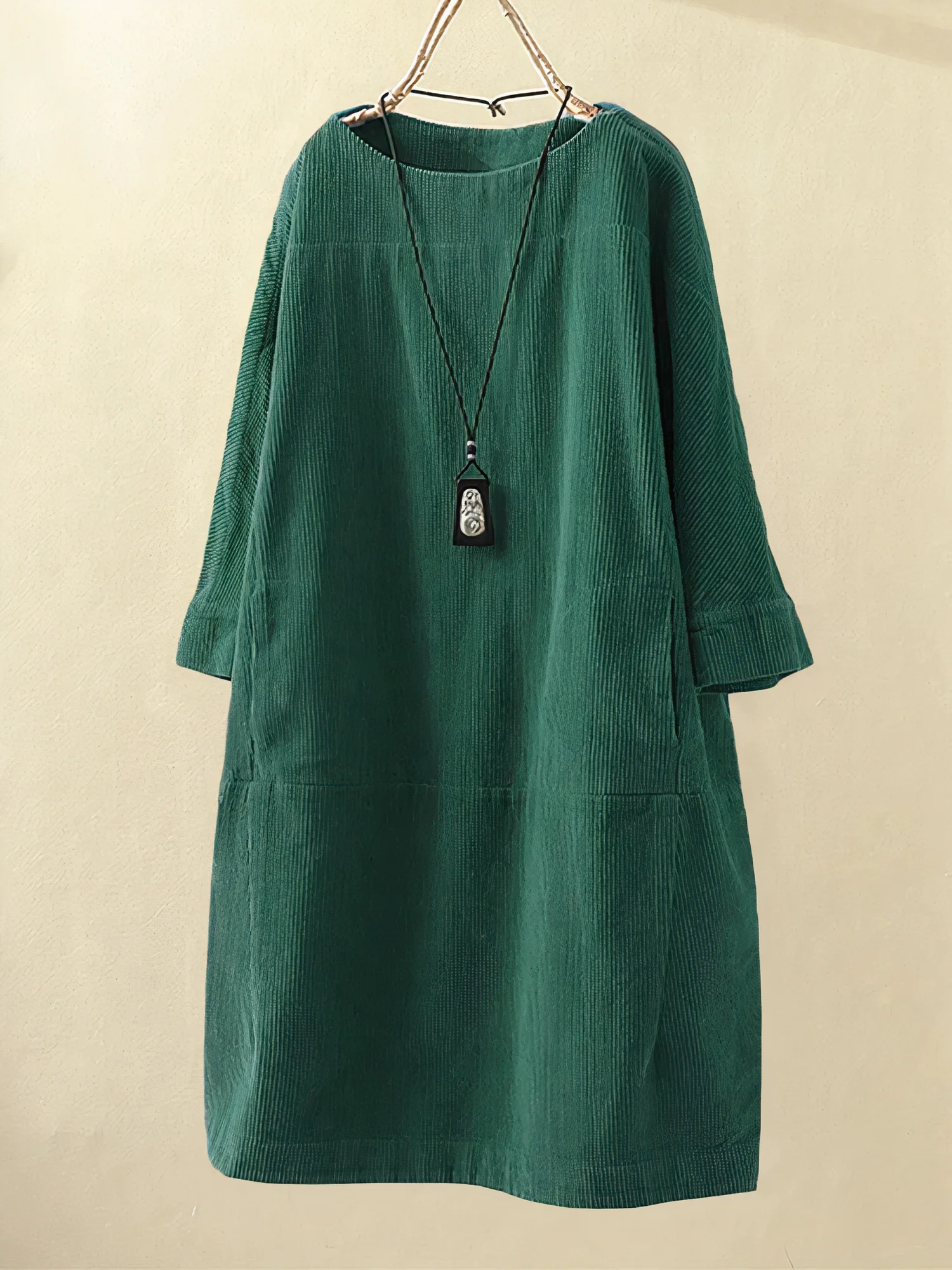 Brenda Aesthetic Corduroy Dress Statement Occasion Edit