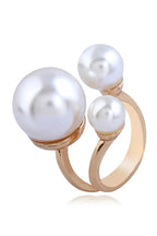 Fashion Imitation Pearl Metal Ring