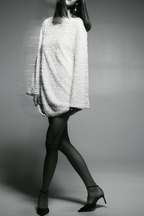 Sequined Lace-Up Short Dress