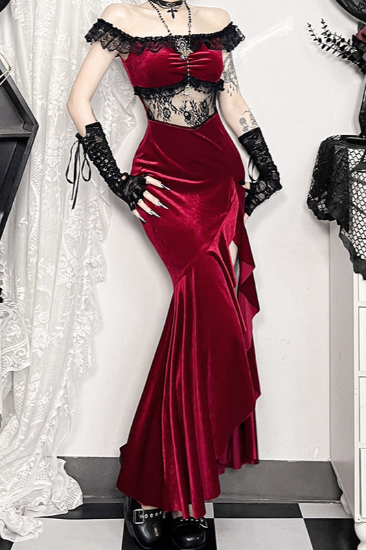 Asym Elegant Gothic Dress