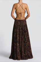Elegant Metal Trim Bodycon Vacation Dress