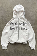 Chic Color Block Fun Letter Print Hoodie