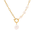 Retro Baroque Pearl Pendant Necklace