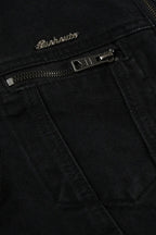 Double Zipper Denim Cargo Jacket
