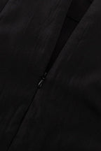 Double Layer Sheer Black High Slit Bodycon Skirt