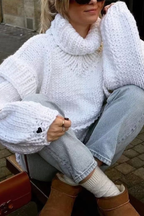 Loose Long Sleeve Turtleneck Sweater