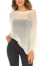 Solid Color Loose-fitting See-through Irregular Casual Cover-up