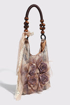 Fashion Tie-dye Rose Flower Shoulder Bag