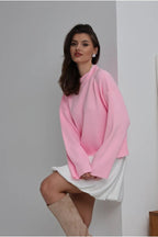 Round Neck Relaxed Knit Sweater