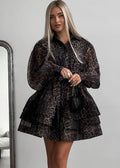 Fierce Elegance Leopard Print Chiffon Dress