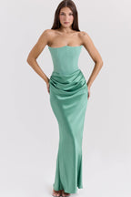 Strapless Backless Ruched Party Dress