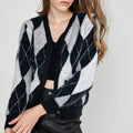 Ednah Black Button-Up Cardigan