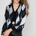 Ednah Black Button-Up Cardigan