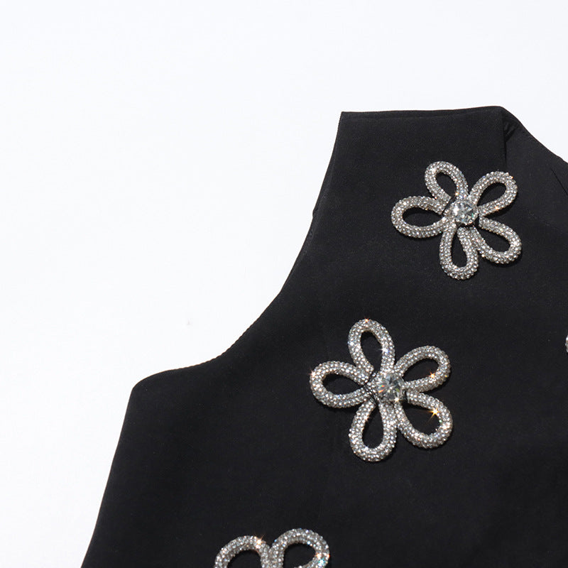 Tamsin Black Diamonds Mini Dress