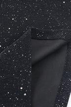 Sequin Off-Shoulder Fitted Party Dress