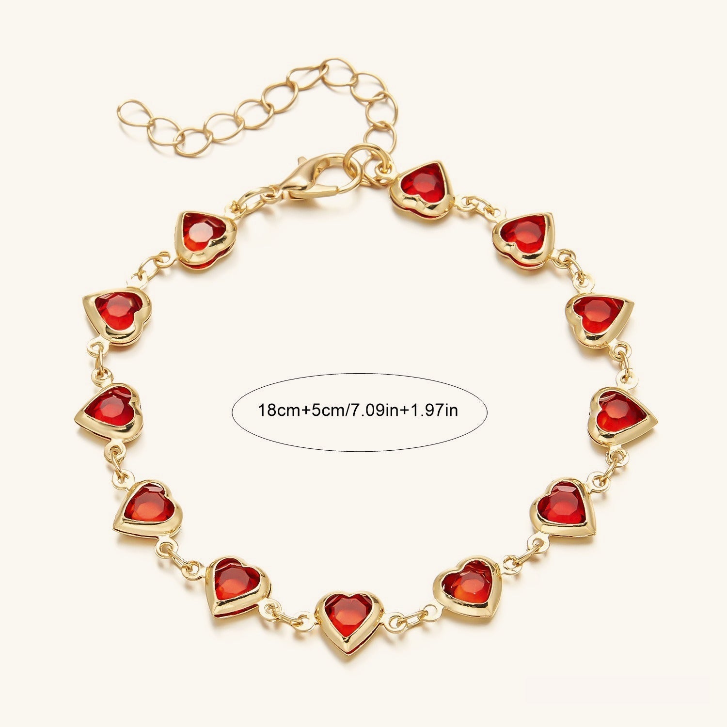 Heart Design Deluxe Chain Bracelet