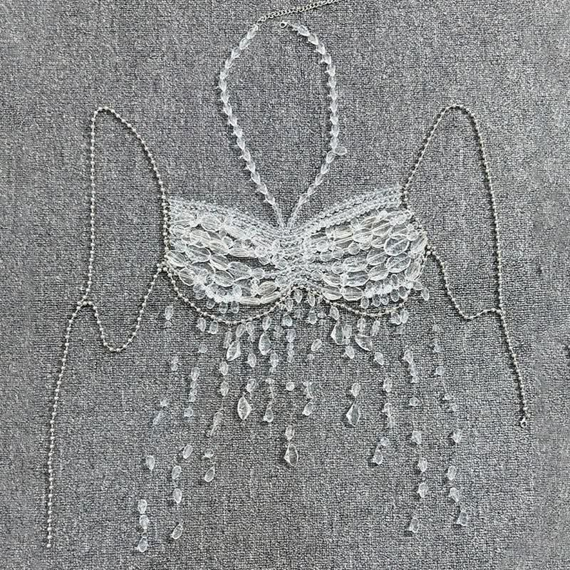 Glamour Ethereal Crystal-Chain Cami Top