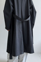 Oversized One Button Stand Collar Overcoat