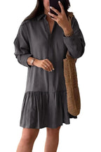 Women's Fashion Loose Button Down Shirt Dress