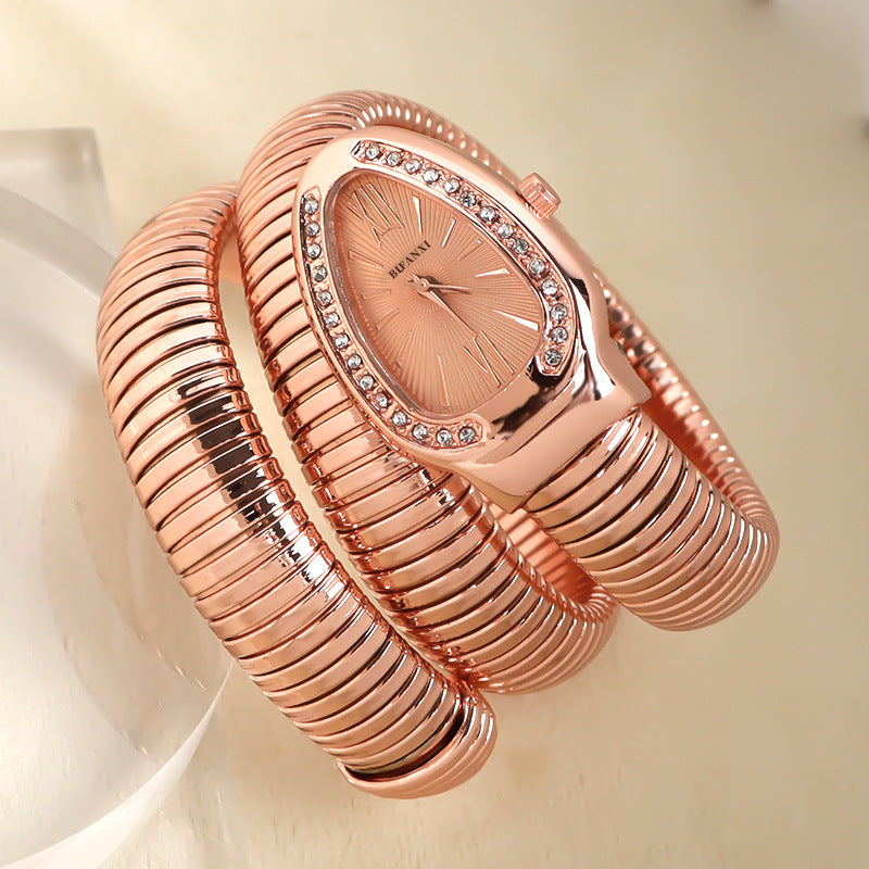 Fashionable Quartz Snake Bracelet Watch