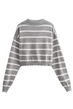 Striped Slim-fit Cropped Sweater