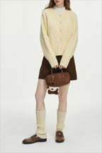 Chic Colorblock Knit Casual Cardigan