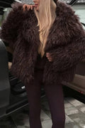 HOT TREND CHOCOLATE FUR JACKET