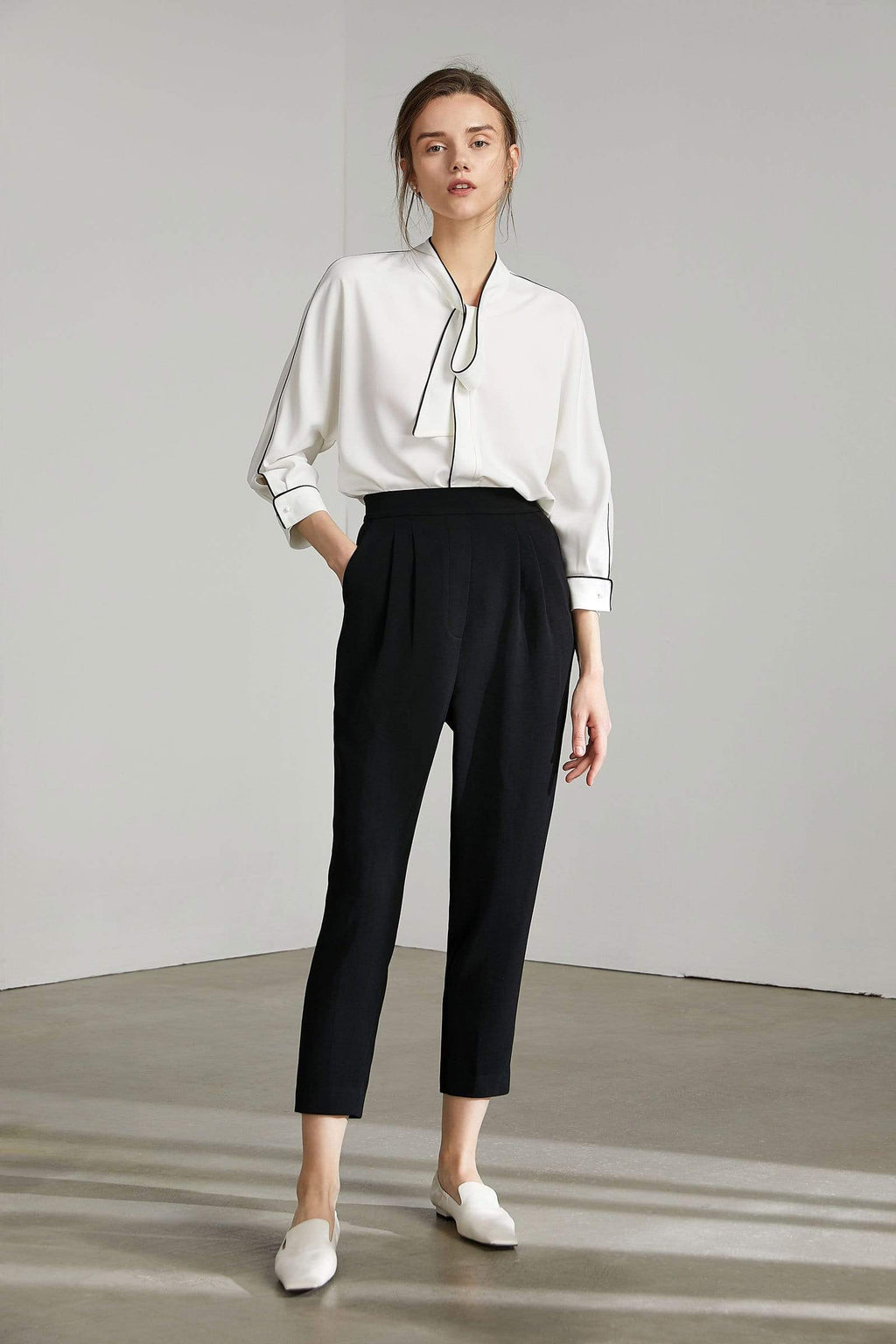 Bolt White Contrast Top