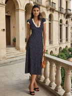 Polka Dot Lace-Trim Dress