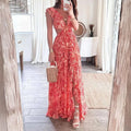 Vanesa Chic Maxi Dress with Slit Evening Wear Edit