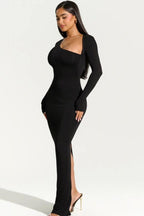 Eclipse Elegance One Shoulder Slim Fit Maxi Dress