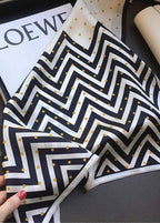 Dotline Charm - 100% Silk Square Scarf 55x55cm