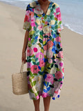 Flor Aesthetic Colorful Floral Summer Dress Boutique Collection