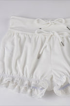 Low Waist Tie Plaid Print Tulip Shorts