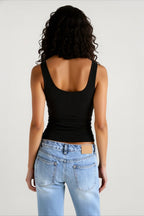 Floral crisscross v neck cami top