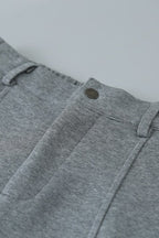 Relaxed Fit Curved Hem Thermal Knit Pants
