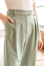 Everly Pistachio Cuffed Trousers