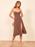 Vintage Muse Polka Dot Long Dress