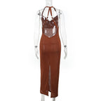 Rowan Maxi Dress Brown