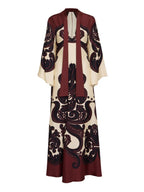 Grenadilla Print Satin Dress